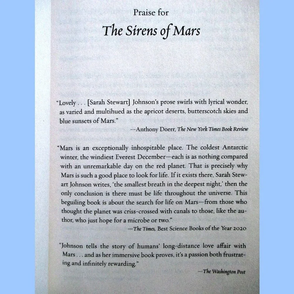 Book - The Sirens of Mars: Searching for Life on Another World, by Sarah Johnson - Picture 2 of 15